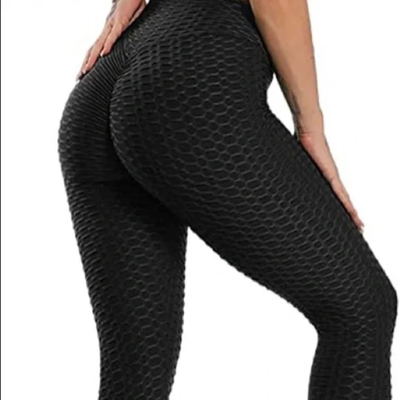 Womens High Waist Yoga Pants Tummy Control Slimming Booty Butt Lift Tights Small - Picture 2 of 3
